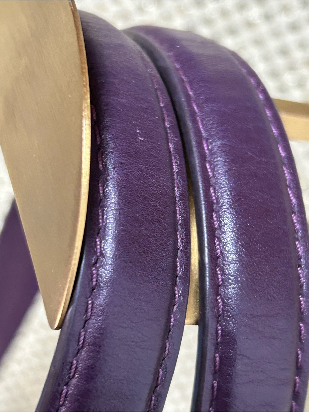 Michael Kors Large Lillie Purple Leather Shoulder Bag Approximately 13 x 11 x 6 - Picture 16 of 17